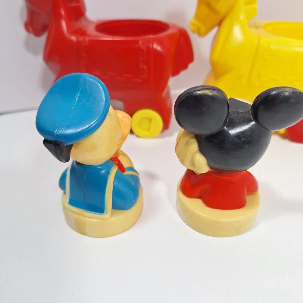 Illco Disney Mickey Donald Rolling Horse For Castle Playset Vintage - Picture 5 of 14